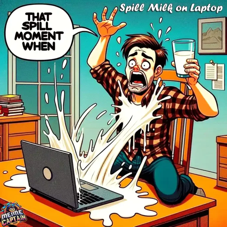 Spill Milk on Laptop Meme