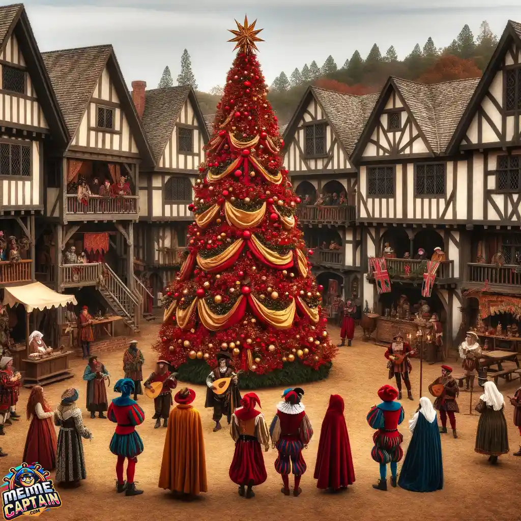 historical holiday village tree
