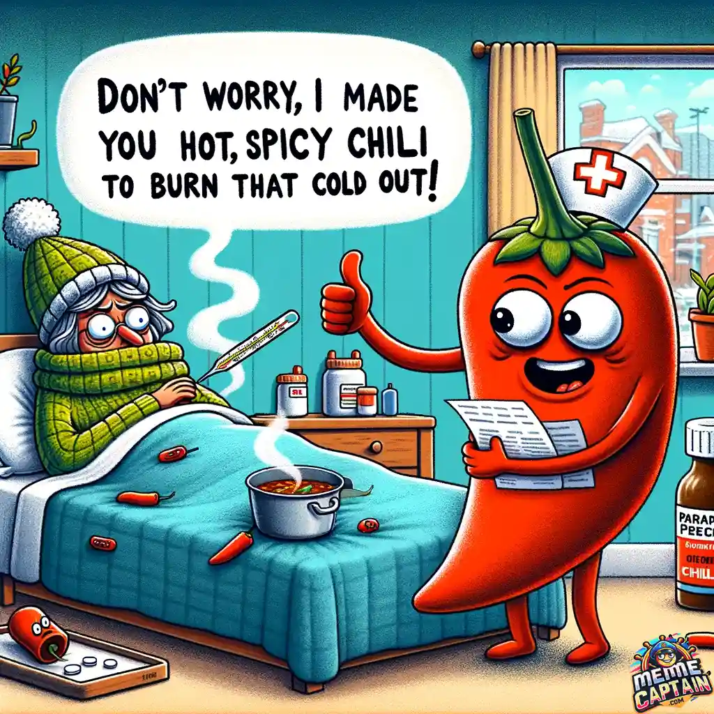 Dont worry i made you hot spicy chili to burn that cold out