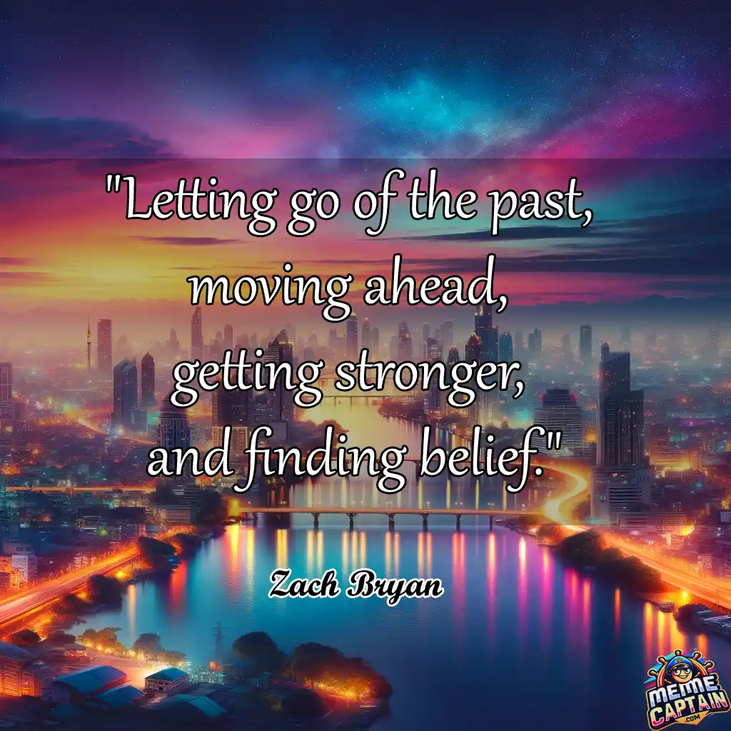 Letting go of the past, moving ahead, getting stronger, and finding belief thumb