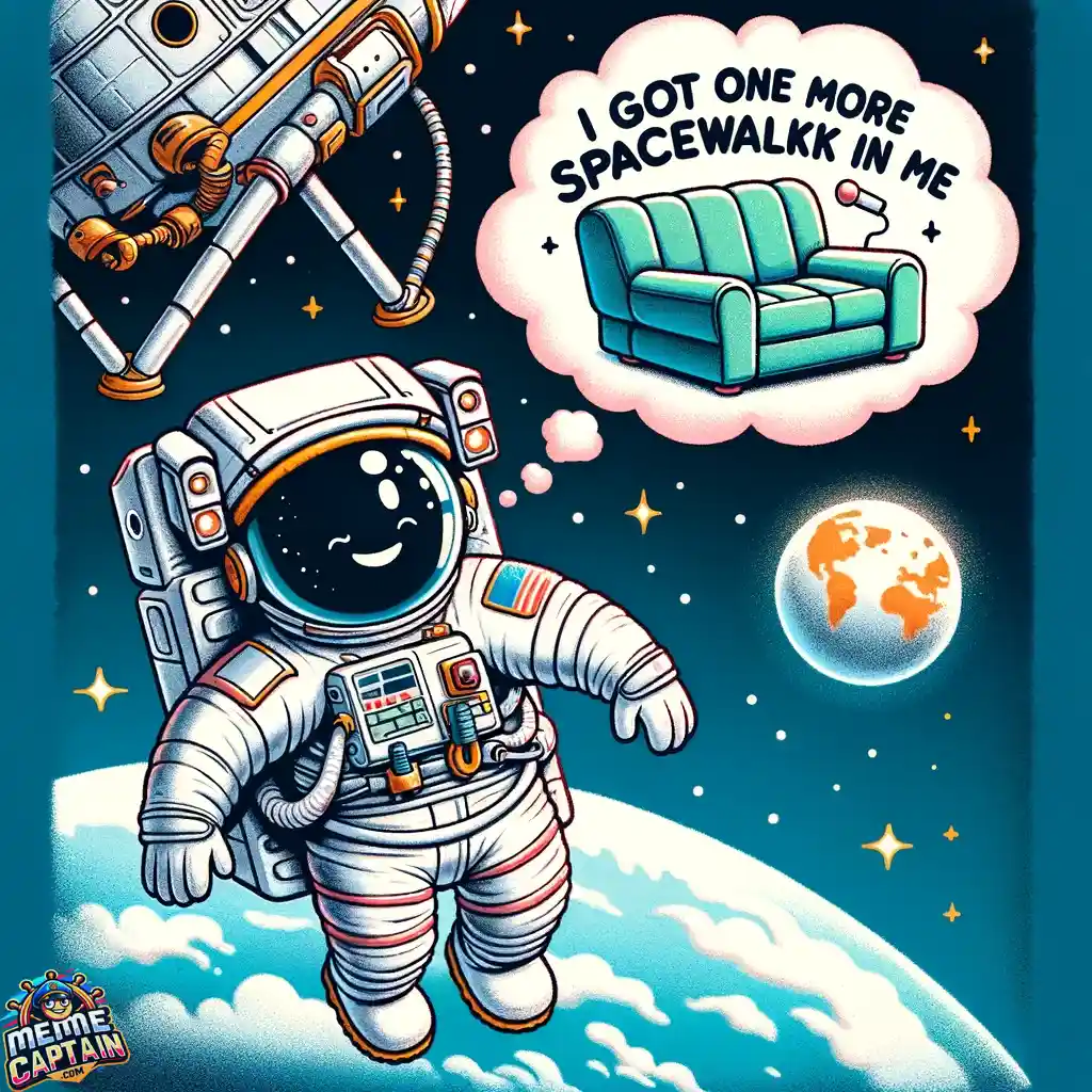 cosmic couch potato spacewalk meme