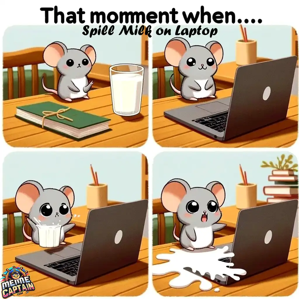 mouse laptop milk mischief meme