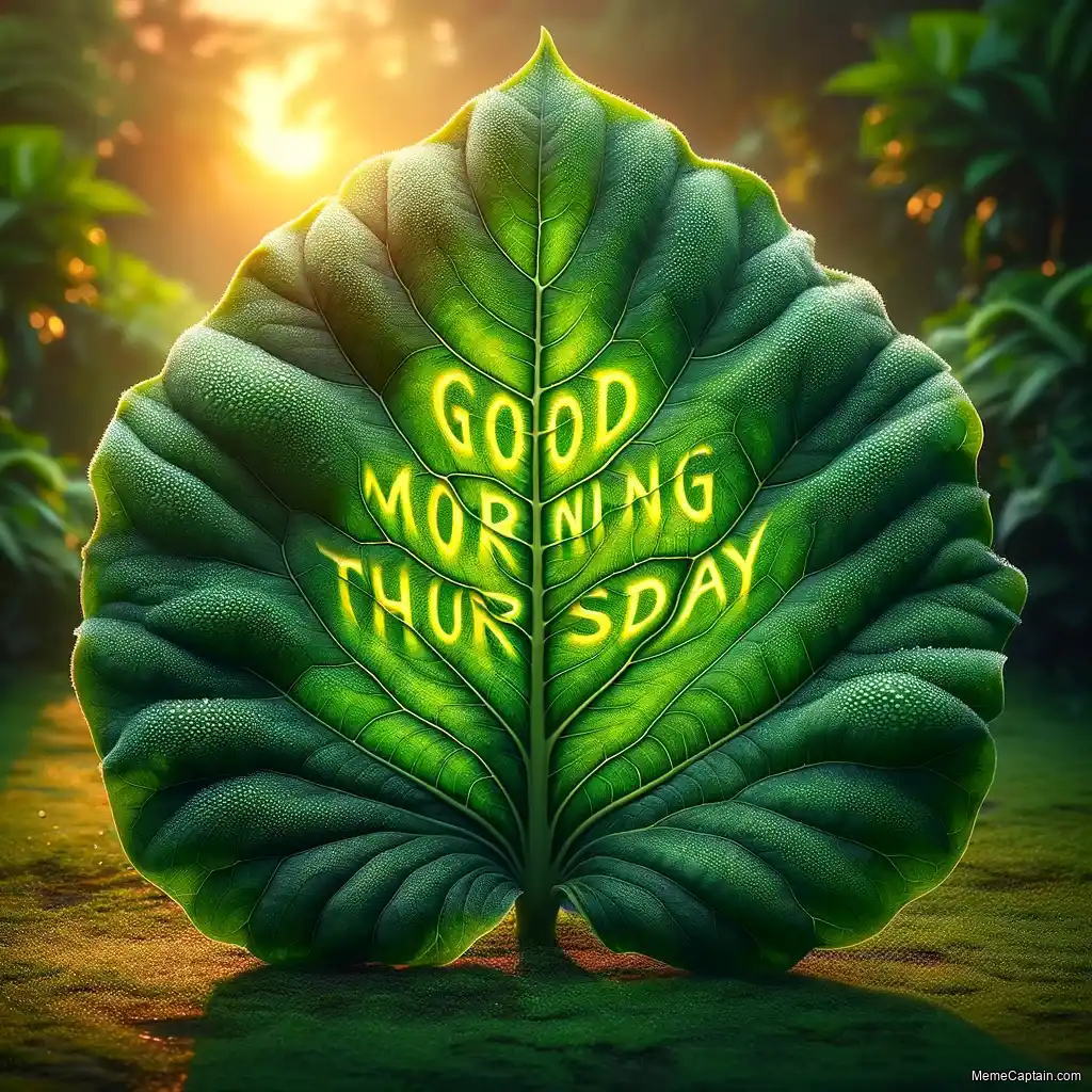 Good Morning Thursday Images - Green Leaf