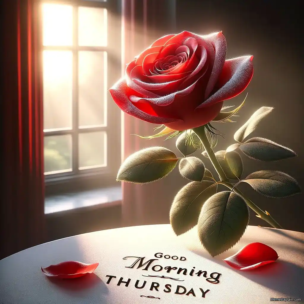 Good Morning Thursday Images - Red Rose