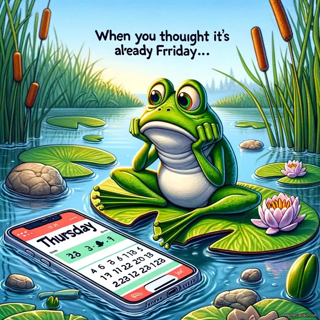 When you though its already Friday, Frog